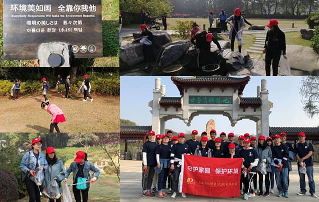 Cleaning activities at lake Donghu