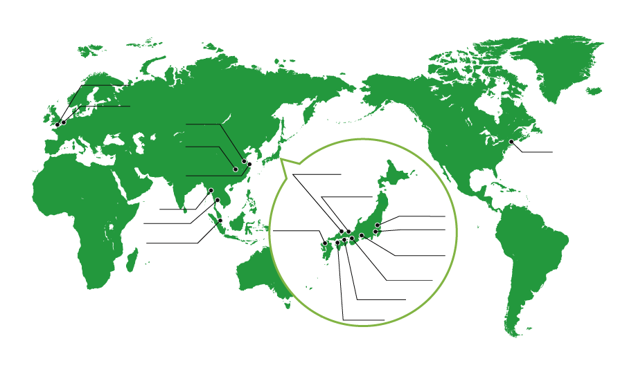 世界地図と日本地図